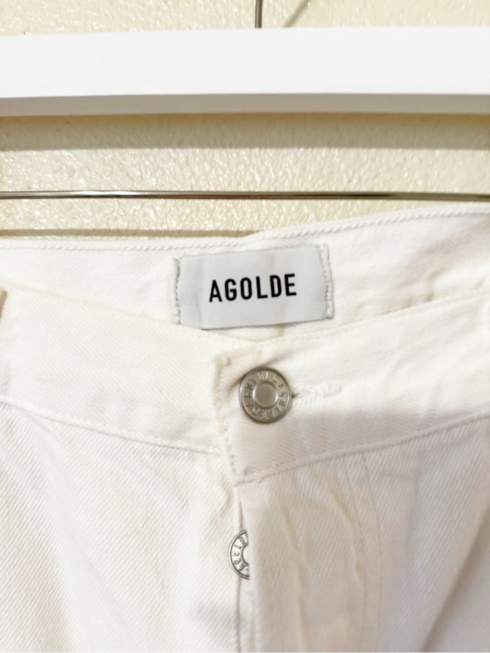 Agolde Fran Low Slung Easy Straight
Jeans in Milkshake Off White Button Fly NEW - Picture 13 of 16